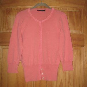 The Limited Coral Button Down Cardigan